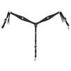 1075-20-AB Circle Y Dark Rider Shaped Spider Breast Collar - Black