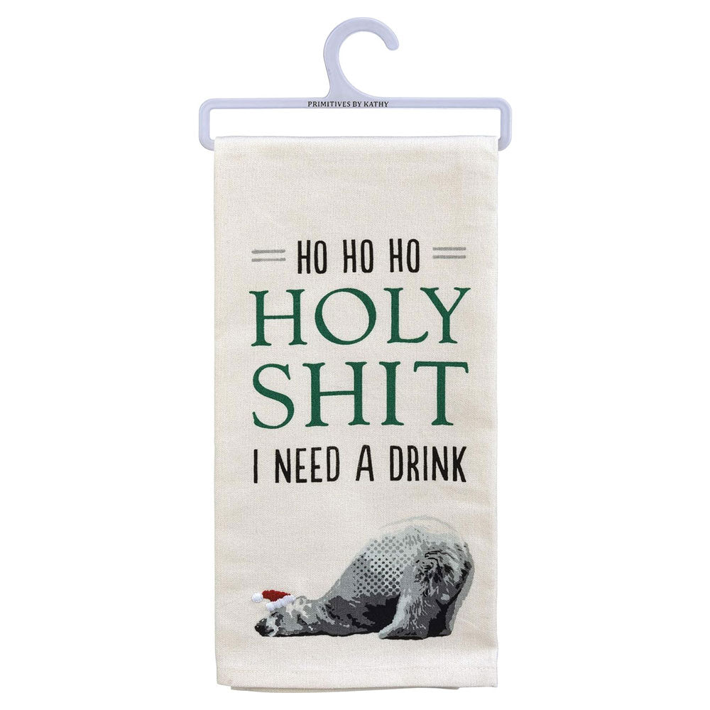 110130 Primitives by Kathys Kitchen Towel - I Need A Drink