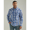 112326431 Wrangler Men's Long Sleeve Snap Shirt - Blue