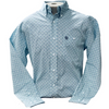 112327835 Wrangler George Strait Men's One Pocket Long Sleeve Buttondown Western Shirt - Blue Print