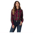 112335502 Women's Wrangler Essential Snap Shirt - Purple Plaid