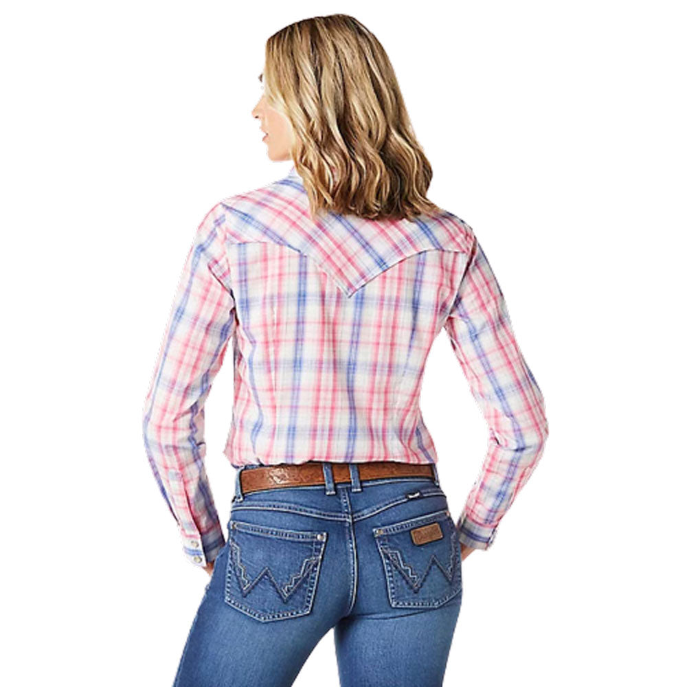 Wrangler Heren Tall Sport Western Snap Shirt in Dobby Streep Knop Wrangler Heren Tall Sport Western Snap Shirt in Dobby Streep Knop