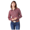 112336527 Wrangler Women's Retro Long Sleeve Shirt - True Red