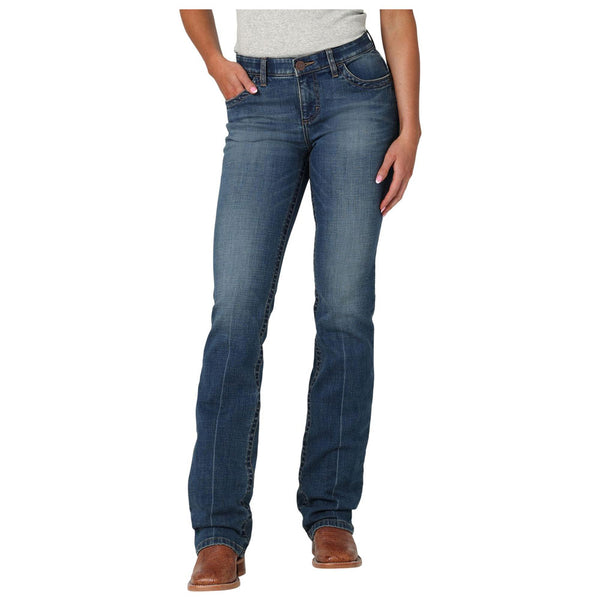 112336749 Wrangler Women's Ultimate Riding Mid Rise Bootcut Willow Jean - Marie