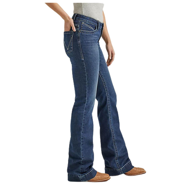 112338916 Wrangler Women's Ultimate Riding Willow Mid Rise Trouser Jean - Ellory
