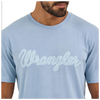 112344127 Wrangler Men's Year-Round Regular Fit Short Sleeve T-Shirt - Ashley Blue Heather