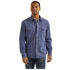 112344560 Wrangler Men's Retro Modern Fit Premium Long Sleeve Snap Shirt - Vintage Indigo