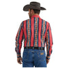 112346069 Wrangler Men's Checotah Dress Western Long Sleeve Shirt - Red Flame