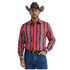 112346069 Wrangler Men's Checotah Dress Western Long Sleeve Shirt - Red Flame