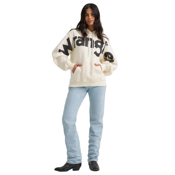 112353129 Wrangler Women's Retro Logo Hoodie - White