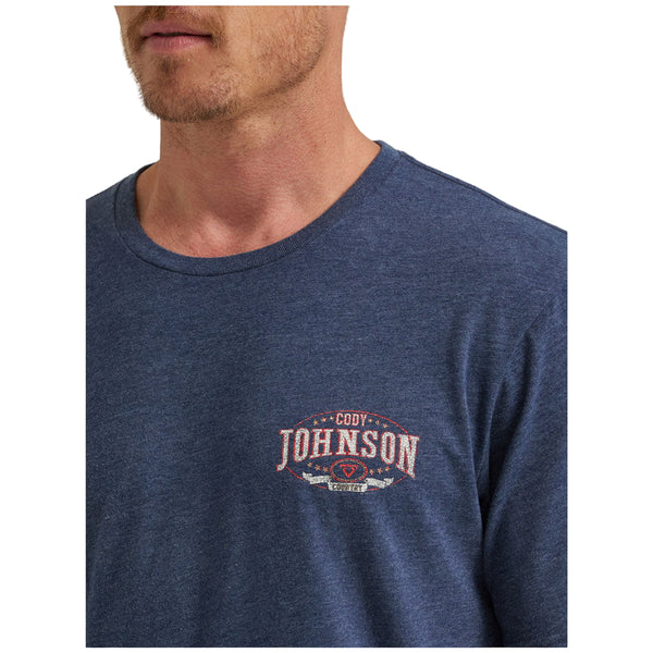 112358721 Wrangler Men's Short Sleeve Cody Johnson Regular Fit Graphic T-Shirt - Black Iris