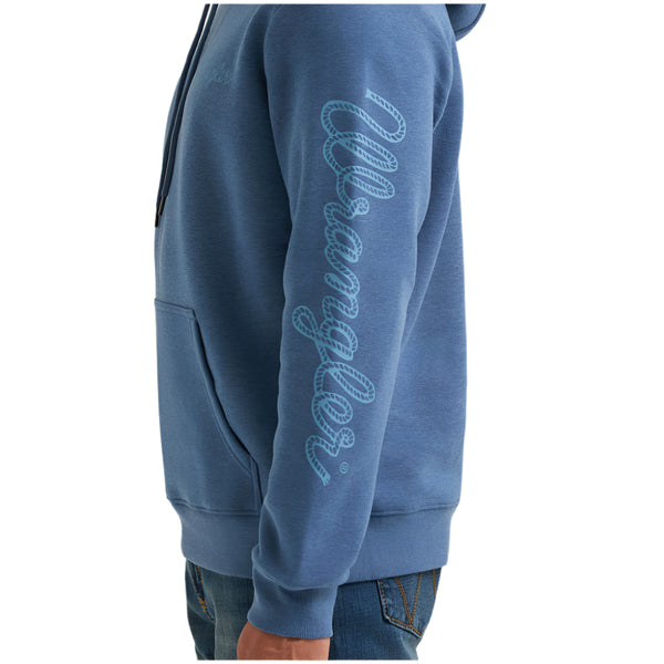 112365693 Wrangler Men's Regular Fit Graphic Hoodie - Dark Denim