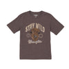 112365729 Wrangler Boys' Short Sleeve Stay Wild T-Shirt - Mole Heather
