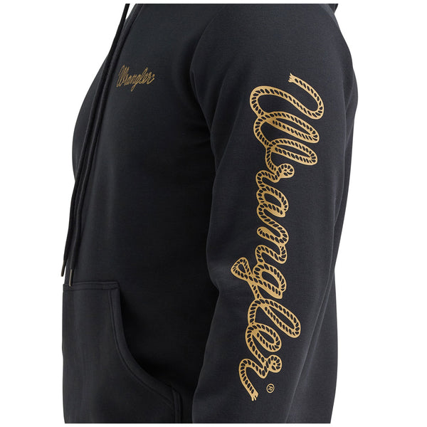 112365736 Wrangler Men's Regular Fit Graphic Hoodie - Black