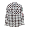 112365840 Wrangler Men's Logo Classic Fit Long Sleeve Buttondown Shirt - Multicolor Plaid