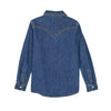 112367474 Wrangler Girls' Long Sleeve Western Snap Shirt - Dark Denim