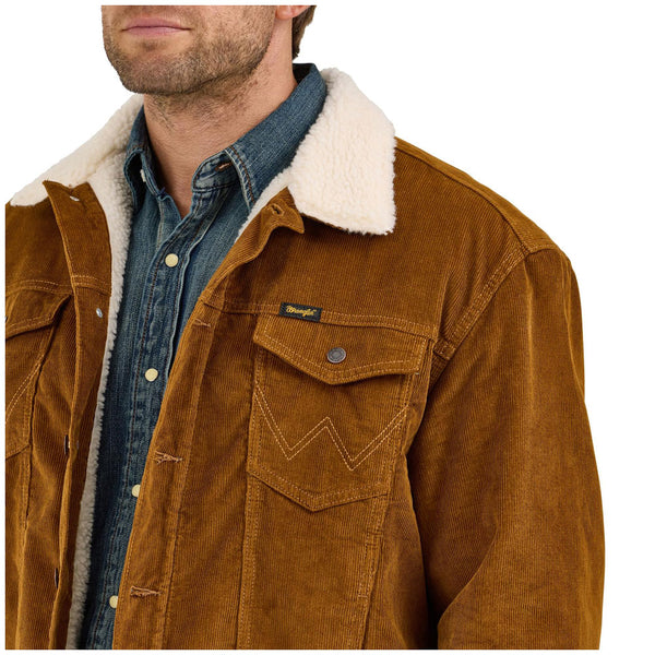 112367603 Wrangler Men's Sherpa Lined Corduroy Jacket - Monks Robe