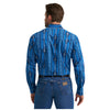 112367721 Wrangler Men's Checotah Western Classic Fit Long Sleeve Snap Shirt - Denim Blue