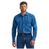 112367721 Wrangler Men's Checotah Western Classic Fit Long Sleeve Snap Shirt - Denim Blue
