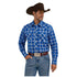 112368078 Wrangler Men's Modern Fit Retro Long Sleeve Snap Shirt - True Blue Plaid