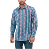 112368193 Wrangler Men's Vintage Inspired Classic Fit Long Sleeve Snap Shirt - Americana