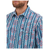 112368193 Wrangler Men's Vintage Inspired Classic Fit Long Sleeve Snap Shirt - Americana