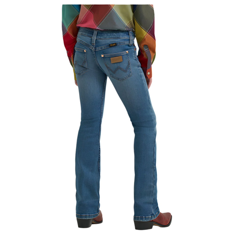 112368277 Wrangler X Lainey Wilson Girls Boot Hugger Jean - Wrangler Blue