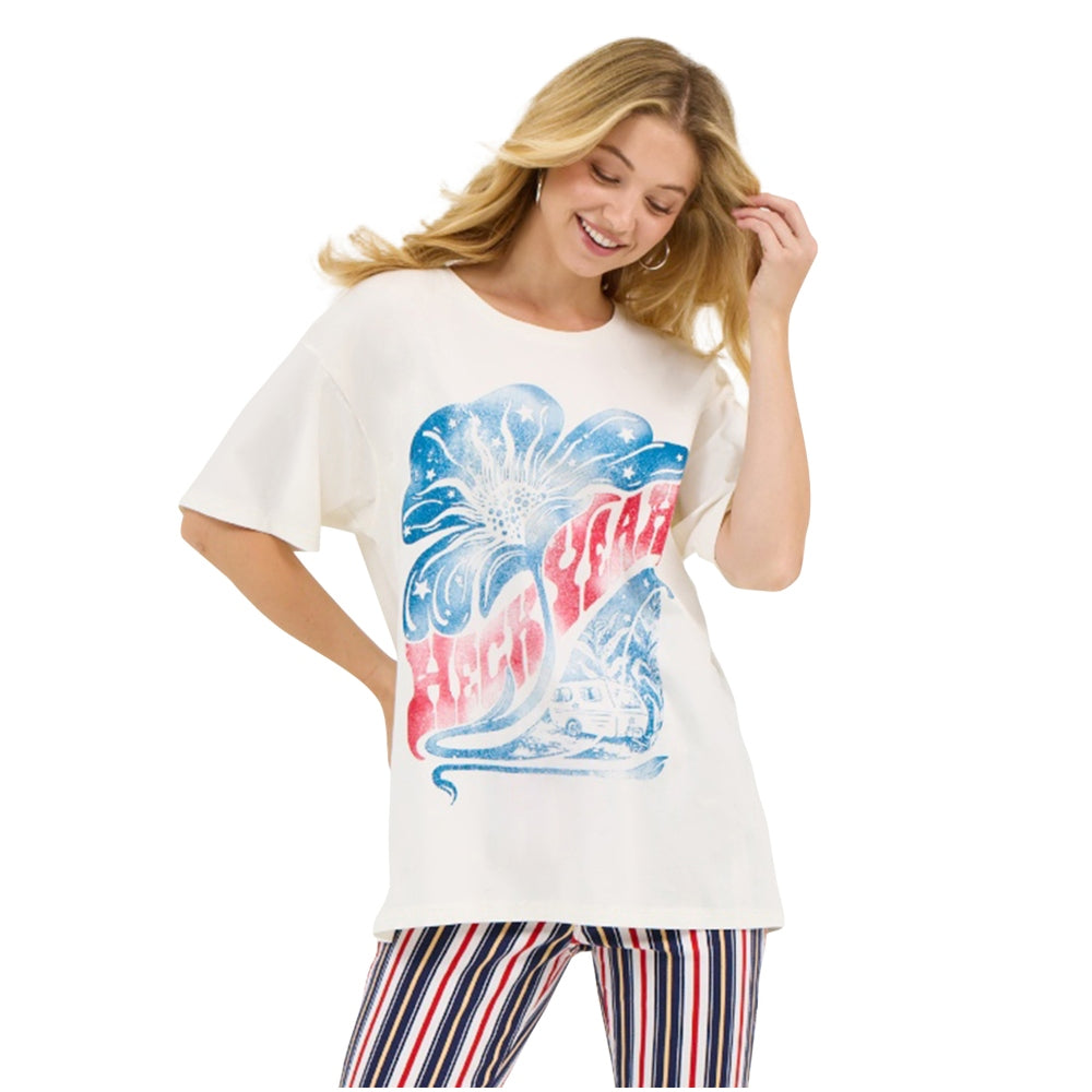 112368283 Wrangler® X Lainey Wilson Women's Short Sleeve Graphic T-Shirt - Snow White