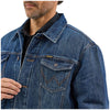 112368307 Wrangler Men's Retro Sherpa Lined Denim Jacket - Blue Shadow