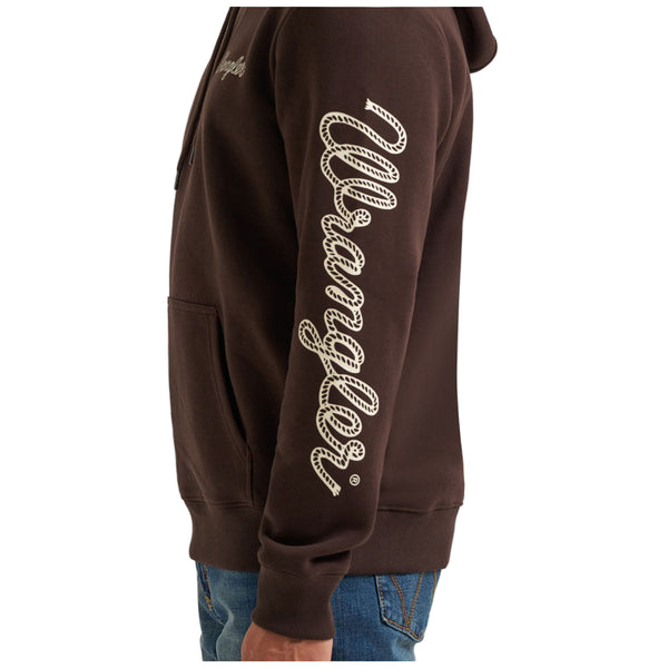 112368744 Wrangler Men's Western Regular Fit Hoodie - Mole