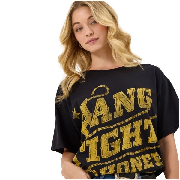 112368281 Wrangler® X Lainey Wilson Women's Short Sleeve Graphic T-Shirt - Black Beauty