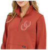 112371636 Wrangler Women's Retro Americana Zip Sweatshirt - Rust