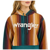 112371645 Wrangler Women's Retro Americana Cropped Hoodie - Multicolor Stripe