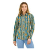 112371688 Wrangler Women's Retro Americana Long Sleeve Western Snap Shirt - Blue