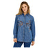 112371715 Wrangler Women's Retro® Americana Boyfriend Long Sleeve Western Snap Shirt - Denim