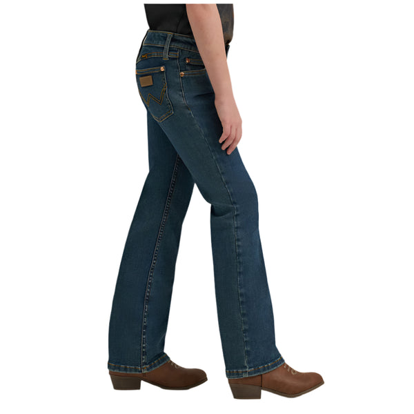 112371990 Wrangler X Lainey Wilson Girls' Boot Hugger Jean - Boho Wash