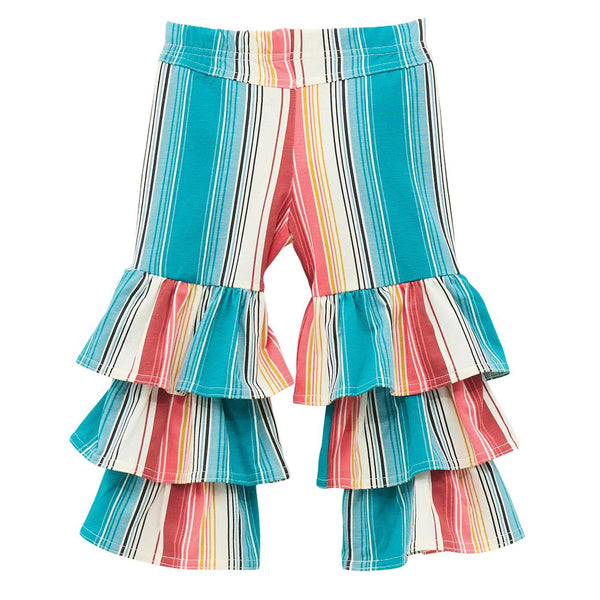 112372426 Wrangler Baby Girl Pull Up Flare Jean - Multicolor Stripe