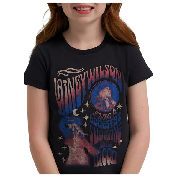 112373690 Girls' Wrangler X Lainey Wilson To the Moon Short Sleeve T-Shirt - Black