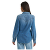 112373748 Wrangler Women's Denim Snap Shirt - Light Denim