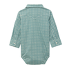 112374301 Wrangler Baby Boy Long Sleeve Western Bodysuit - Turquoise