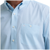 112374626 Wrangler Men's Classic Long Sleeve Relaxed Fit Button Down Western Shirt - Blue
