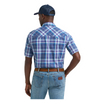 112374756 Wrangler Men's Retro® Short Sleeve Modern Fit Snap Shirt - Blue/Purple