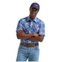 112374756 Wrangler Men's Retro® Short Sleeve Modern Fit Snap Shirt - Blue/Purple