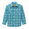 112374765 Wrangler Boys' Retro® Long Sleeve Snap Shirt - Blue