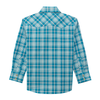 112374765 Wrangler Boys' Retro® Long Sleeve Snap Shirt - Blue