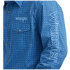 112374858 Wrangler Men's Long Sleeve Logo Snap Shirt - Blue