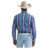 112374916 Wrangler Men's Checotah® Dress Western Classic Fit Long Sleeve Shirt - Purple