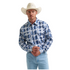 112374917 Wrangler Men's Checotah® Dress Western Classic Fit Long Sleeve Shirt - Blue