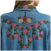 112375521 Wrangler X Lainey Wilson Women's Embroidered Denim Western Snap Shirt - Denim