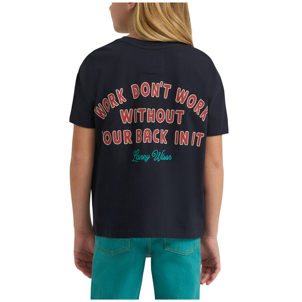 112375584 Wrangler X Lainey Wilson Girls' Rider T-Shirt - Black